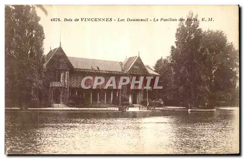Cartes postales Bois de Vincennes Lac Daumesnil Le Pavillon des forets
