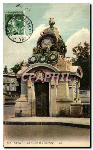 Cartes postales Paris La Statue de Strasbourg