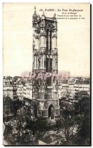 Cartes postales Paris La Tour St Jacques