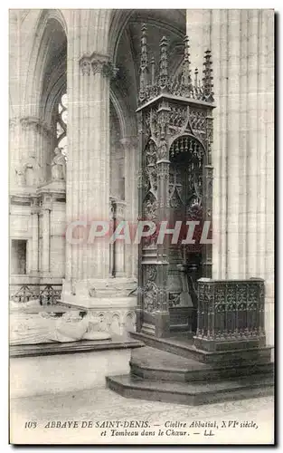 Ansichtskarte AK Abbaye De Saint Denis Cloitre Abbatial et tombeau dans le choeur