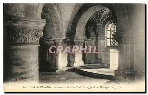 Ansichtskarte AK Abbaye De Saint Denis Les Voutes de la Crypte de la Basilique