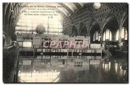 Ansichtskarte AK La Crue de la Seine Interieur de la gare d Orsay