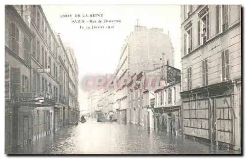 Ansichtskarte AK Crue de la Seine Paris Rue de Charenton Coiffeur