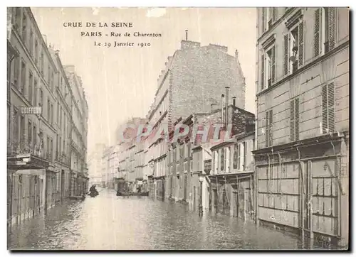Ansichtskarte AK Crue de la Seine Paris Rue de Charenton Coiffeur
