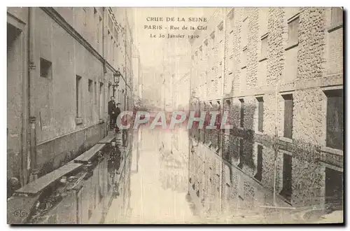 Cartes postales Crue de la Seine Paris Rue de La Clef