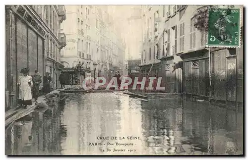 Cartes postales Crue de la Seine Paris Rue Bonaparte