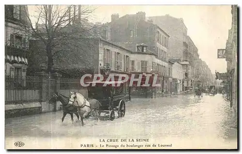 Ansichtskarte AK Crue de la Seine Paris Passage du boulanger rue de Lourmel