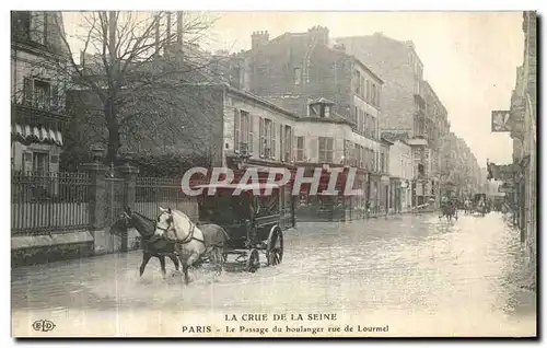 Cartes postales Crue de la Seine Paris Passage du boulanger rue de Lourmel