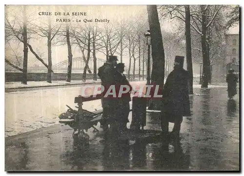 Cartes postales La Crue De La Seine Paris Le Quai Debilly