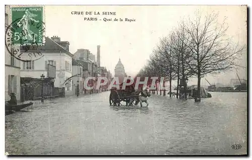 Ansichtskarte AK La Crue De La Seine Paris Quai De la Rapee