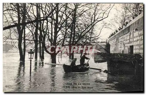 Ansichtskarte AK La Crue De La Seine Paris Pres du Pont Royal