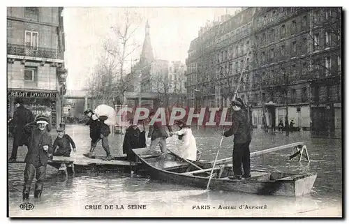 Cartes postales La Crue De La Seine Paris Avenue d Ausmesnil Daumesnil