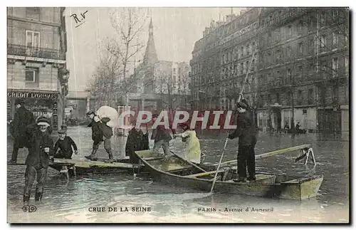 Cartes postales La Crue De La Seine Paris Avenue d Ausmesnil Daumesnil