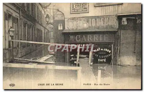 Ansichtskarte AK La Crue De La Seine Paris Rue des Ursins