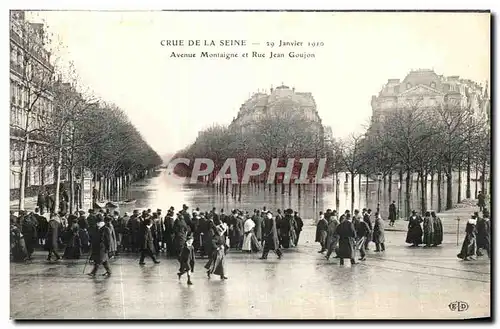 Ansichtskarte AK La Crue De La Seine Janvier Avenue Montaigne et rue Jean Goujon