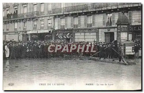 Ansichtskarte AK La Crue De La Seine Paris La Rue de Lyon