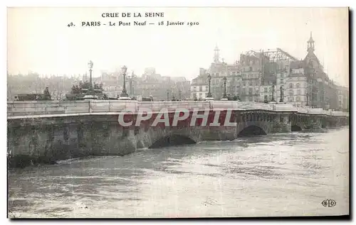 Ansichtskarte AK Crue De La Seine Paris Le Pont Neuf