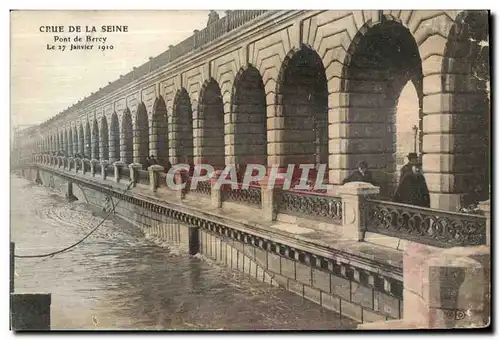 Ansichtskarte AK Crue De La Seine Pont de Bercy Paris