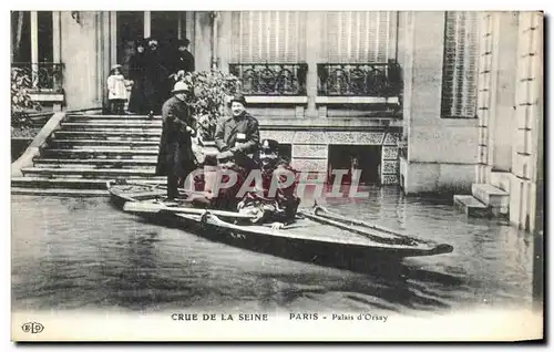 Ansichtskarte AK Crue De La Seine Paris Palais d Orsay