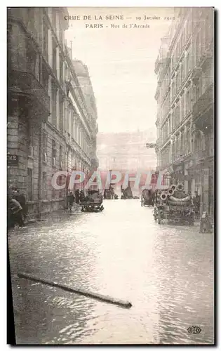 Ansichtskarte AK Crue De La Seine Paris Rue de l Arcade