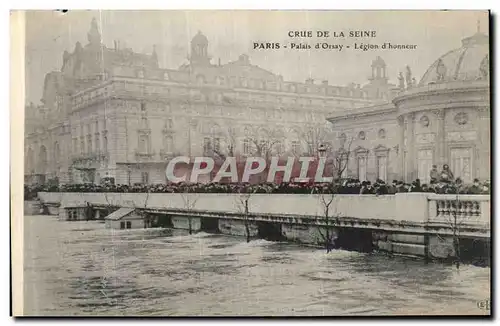 Ansichtskarte AK Crue De La Seine Paris Palais d Orsay Legion d Honneur