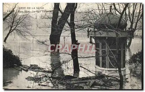 Ansichtskarte AK Crue De La Seine Paris Pont Neuf Le Vert Galant