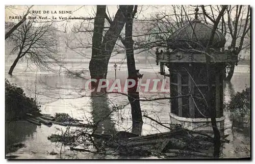 Cartes postales Crue De La Seine Paris Le Vert Galant