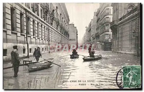 Cartes postales Crue De La Seine Paris Rue de Lille