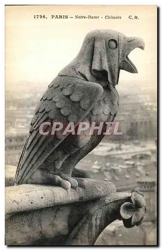 Cartes postales Paris Notre Dame Chimere