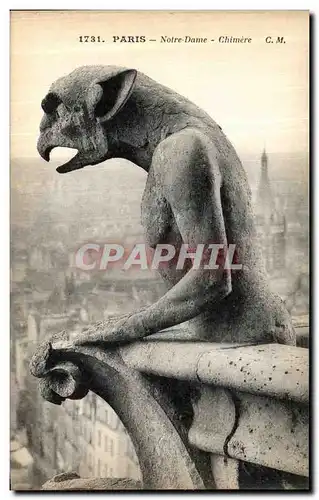 Cartes postales Paris Notre Dame Chimere