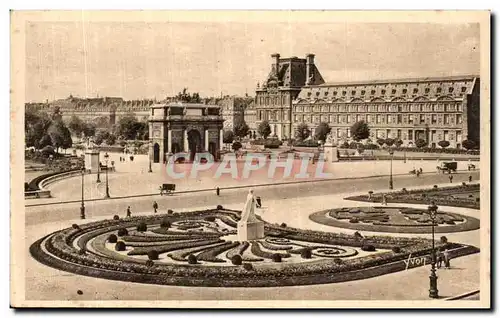 Ansichtskarte AK Paris En Flanant Place du Carrousel