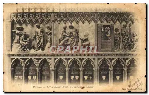 Cartes postales Paris Eglise Notre Dame le Pourtour du Choeur