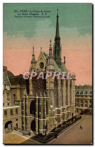 Ansichtskarte AK Paris Le Palais de Justice La Sainte Chapelle