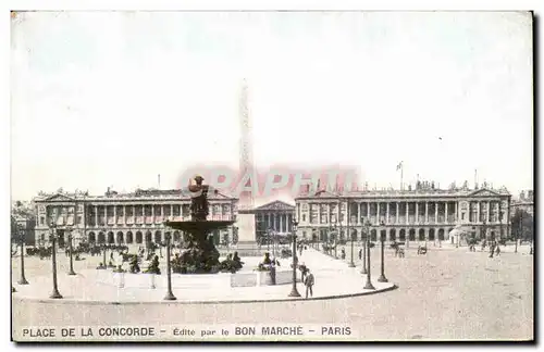 Ansichtskarte AK Place de la Concorde Edite par le Bon Marche Paris