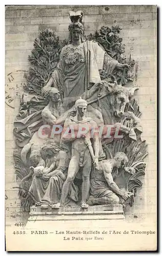 Ansichtskarte AK Paris Les Hauts Reliefs de l Arc de Triomphe La Paix