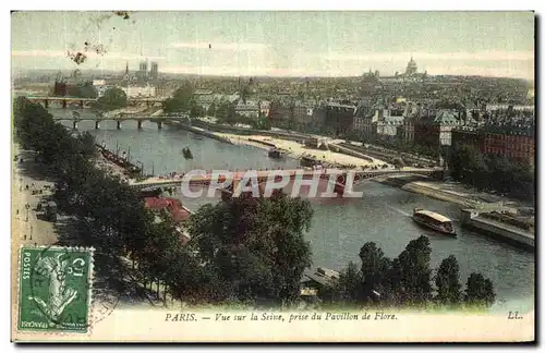 Ansichtskarte AK Paris Vue Sur la Seine Prise du Pavillon de Flore