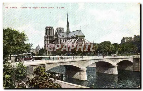 Cartes postales Paris Notre Dame L Abside de L Eglise