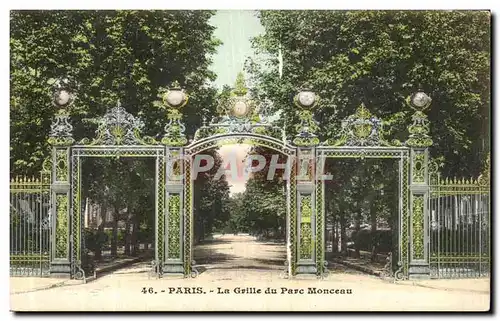 Ansichtskarte AK Paris La Grille du Parc Monceau