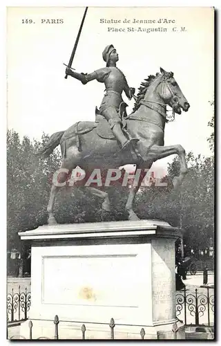 Ansichtskarte AK Paris Statue de Jeanne d Arc Place St Augustin