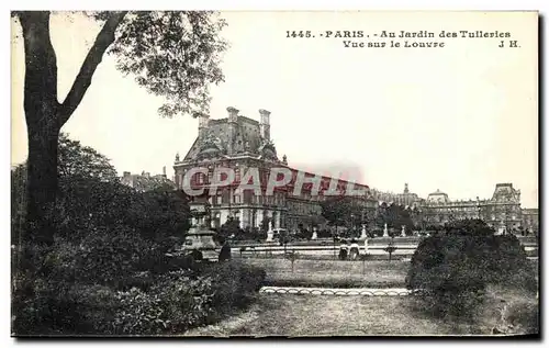 Ansichtskarte AK Paris Au Jardin des Tuilleries Vue sur le Louvre