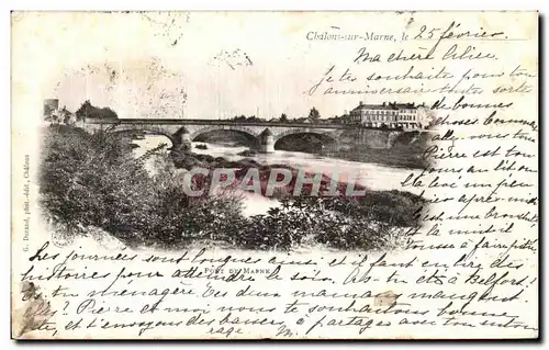 Cartes postales Chalons Sur Marne Le Pont De Marne