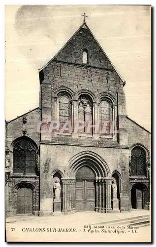 Cartes postales Chalons Sur Marne Eglise Saint Alpin