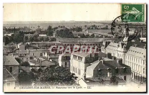 Ansichtskarte AK Chalons Sur Marne Panorama Vers Le Lycee