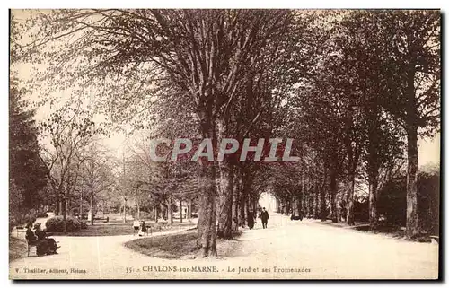 Cartes postales Chalons Sur Marne Le Jard et Ses Promenades