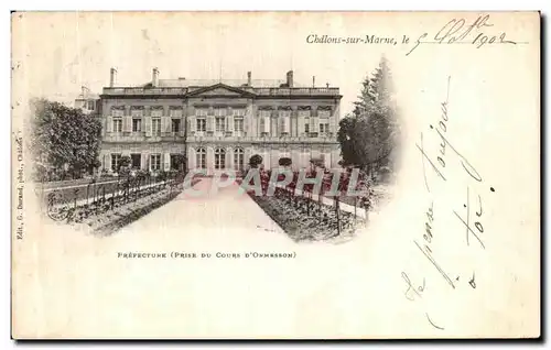 Cartes postales Chalons Sur Marne La Prefecture Prise du cours d Ormesson