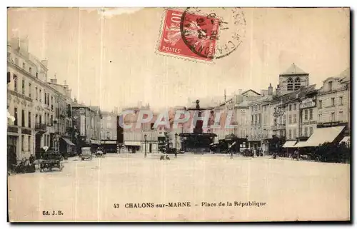 Cartes postales Chalons Sur Marne Place de la Republique