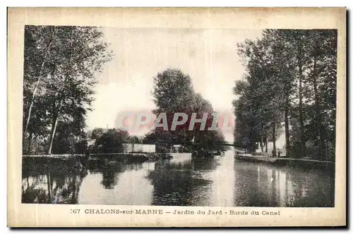 Ansichtskarte AK Chalons Sur Marne Jardin du Jard Bords du Canal