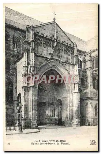 Ansichtskarte AK Chalons Sur Marne Eglise Notre Dame Le Portail