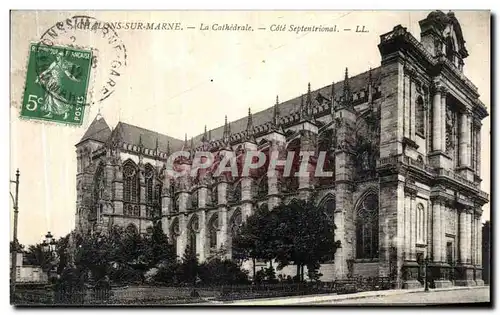 Ansichtskarte AK Chalons Sur Marne La Cathedrale Cote Septentrional