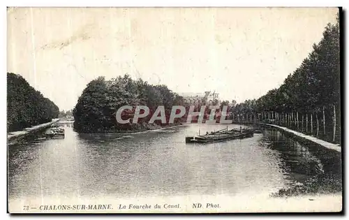 Ansichtskarte AK Chalons Sur Marne La Fourche du Canal